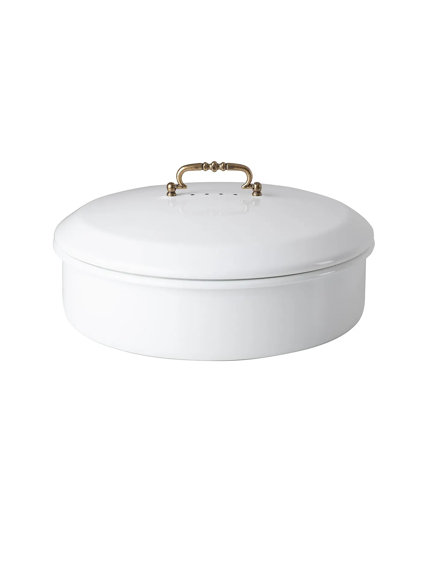 RIESS | Emaille Brotdose mit Deckel Classic 36cm Weiss | 